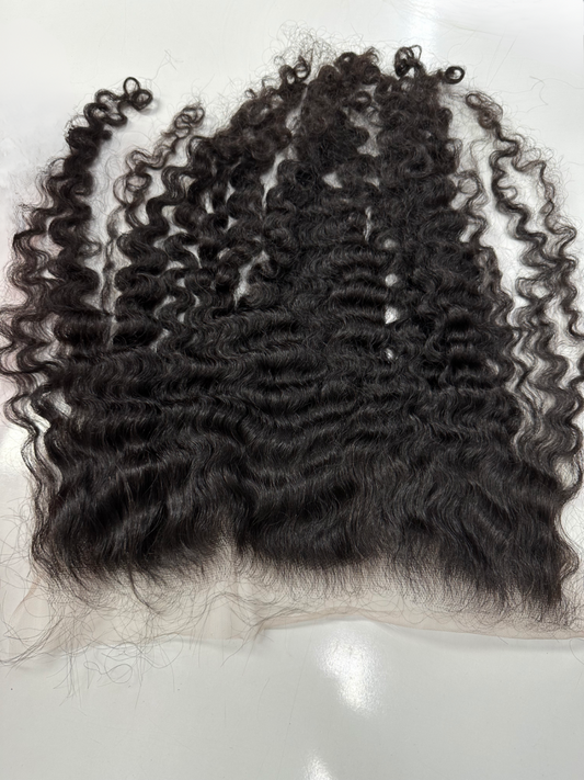 13x6 Burmese Curly Transparent Frontal